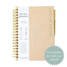  Oatmeal Linen 90 Day Planner + Pen B5 Size