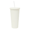 White Water Bottle With Straw