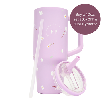 40 Oz Hydrator Water Bottle 2.0 - Lilac Bloom