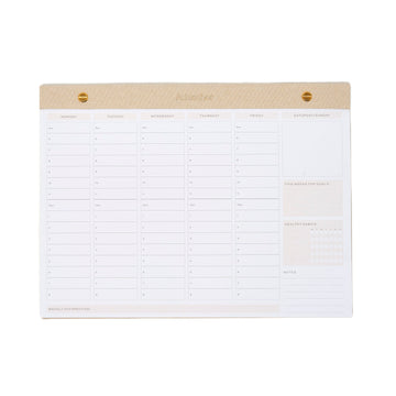 Achievher A4 Ecru Linen Weekly Planner