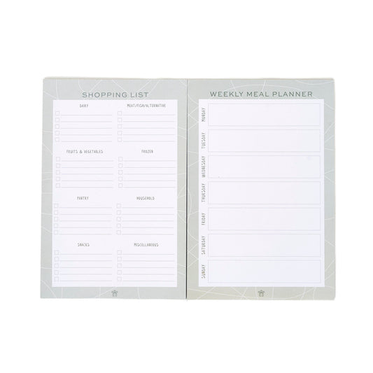 Swirl Weekly Meal Planner & Shopping list with magnetic panel on the back of each