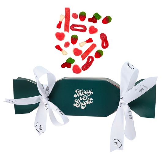 Personalised Festive Halal Candy Filled Cracker - Merry & Bright - 200g