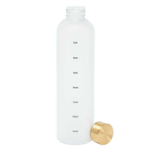 DAY 1L Water Tracking Bottle - White