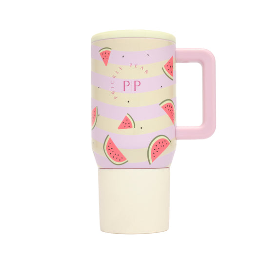 20 Oz Mini Hydrator Water Bottle - Pink & Cream Watermelon Stripe