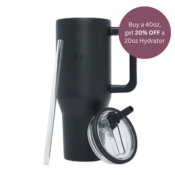 40 Oz Hydrator Bottle - Black Logo
