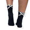 3 Pack of Scallop Edge Bow Crew Socks