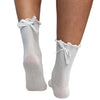 3 Pack of Scallop Edge Bow Crew Socks