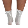 3 Pack of Scallop Edge Bow Crew Socks