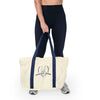 Navy Varsity Large Tote Bag