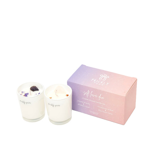 The 'Self Love' Crystal Candle Duo