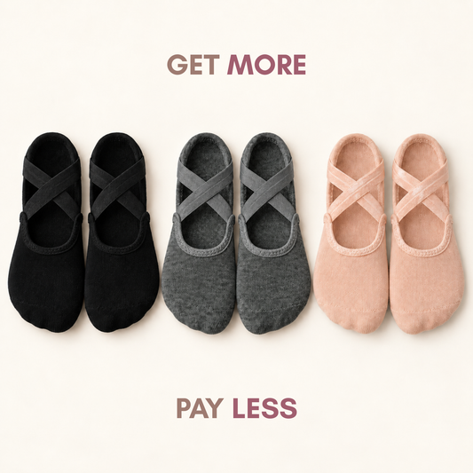 3 Pack Yoga/Pilates Socks