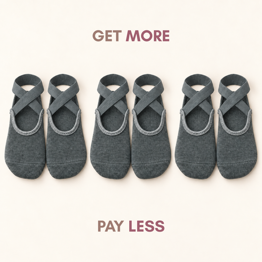3 Pack Yoga/Pilates Socks