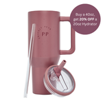 40 Oz Hydrator Bottle - Pink Logo