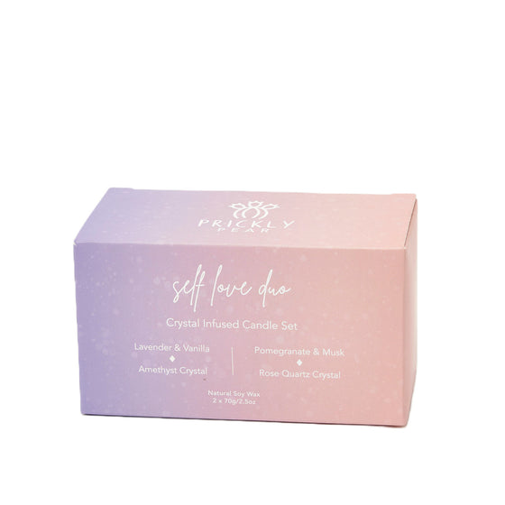 The 'Self Love' Crystal Candle Duo