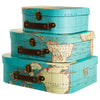Vintage Map Suitcases - Set Of 3