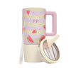20 Oz Mini Hydrator Water Bottle - Pink & Cream Watermelon Stripe