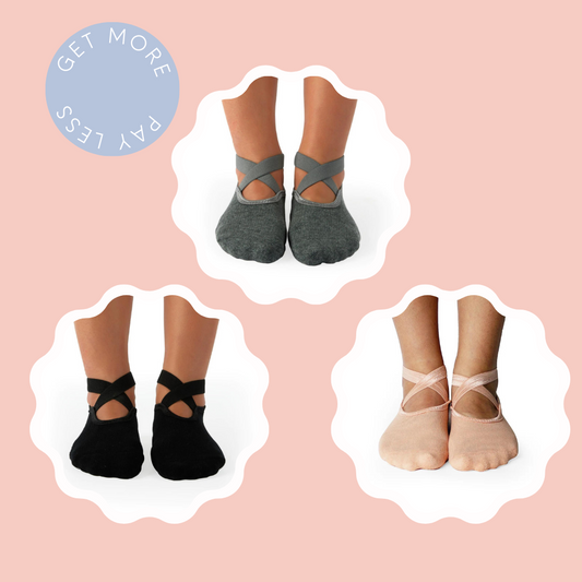 3 Pack Yoga/Pilates Socks