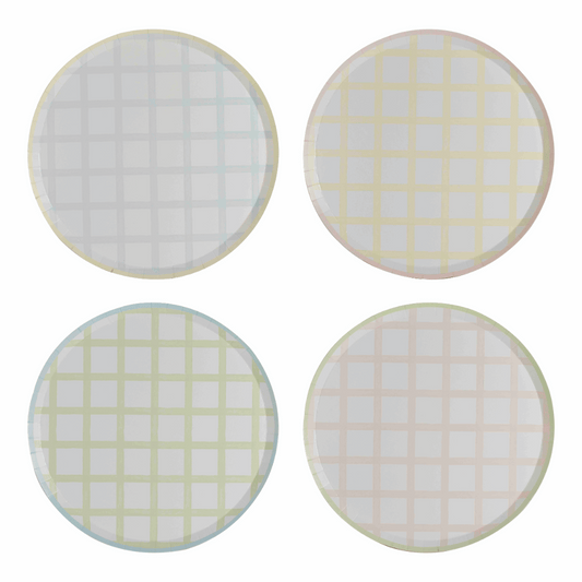 Easter Gingham Paper Plates Pack of 8