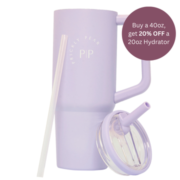 40 Oz Hydrator 2.0 Water Bottle - Lilac Logo