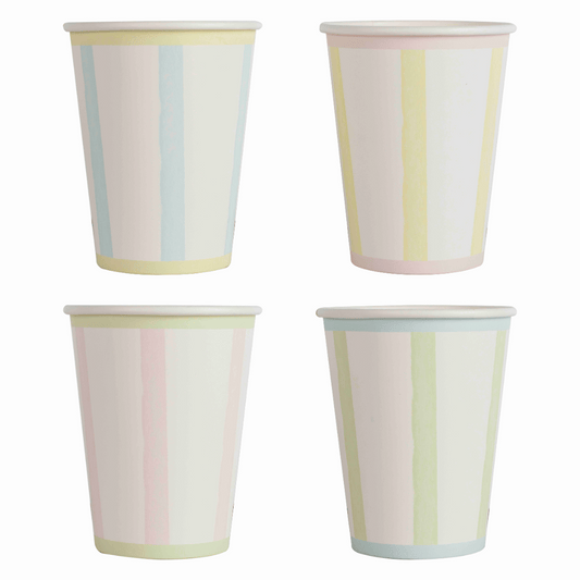 Easter Pastel Stripe Paper Cups pack of 8