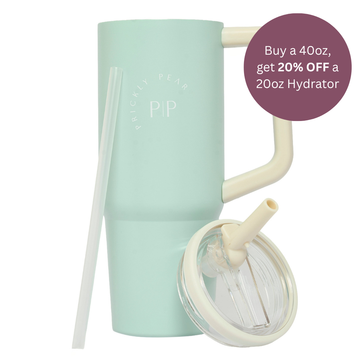 40 Oz Hydrator 2.0 Water Bottle - Sage Green Logo