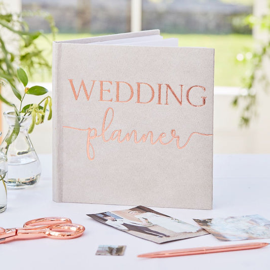 Wedding Planner - Fabric Wedding Planner with Bronze foiling