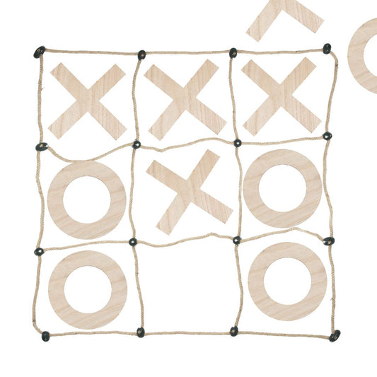 Game - Large wood & rope outdoor 'O & X' Game