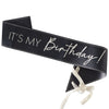 Black and Nude It's My Birthday Sash
