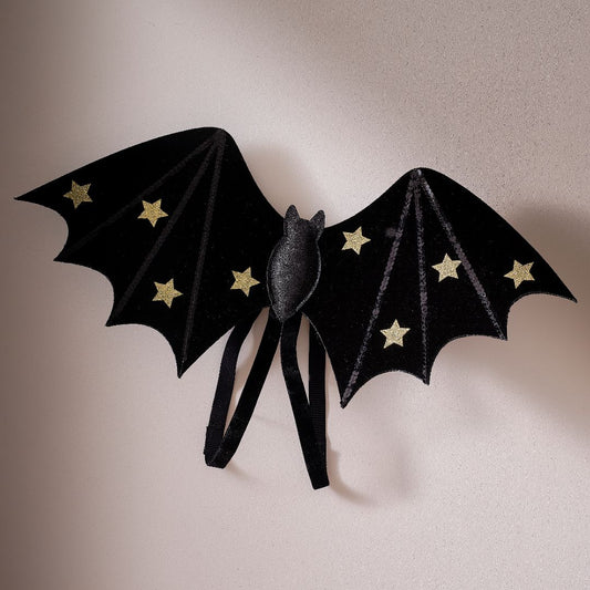 Black & Gold Halloween Bat Wings