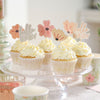 Paper Floral Cupcake Toppers