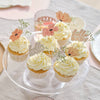 Paper Floral Cupcake Toppers
