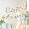 Paper Baby Shower Floral Bunting