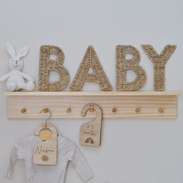 Wicker Baby Sign Nursery Decoration