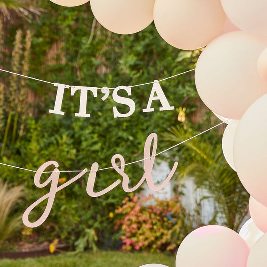 It's a Girl Baby Shower Bunting