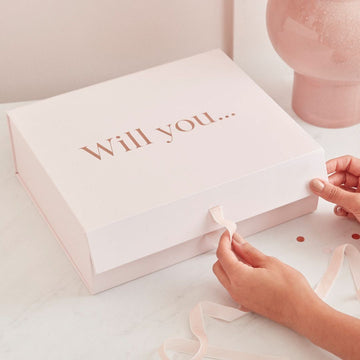 Bridesmaid Proposal Box - Rose Gold Foil
