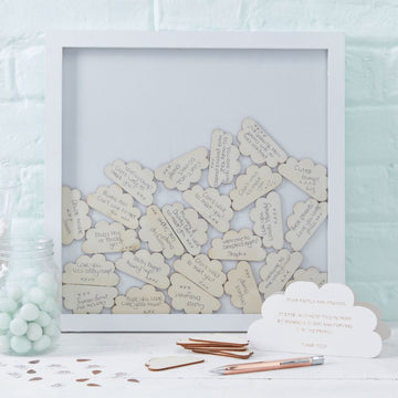 Cloud Drop Top Frame Guest Book Alternative