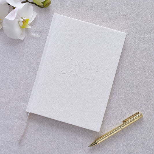Wedding Planner - White with Ribbon