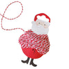 Ribbon - Red And White Christmas Ribbon around Santa Character