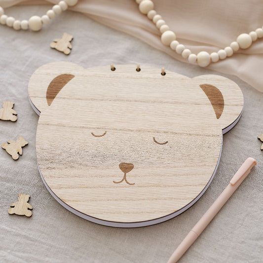 Guest Book - Wooden Teddy