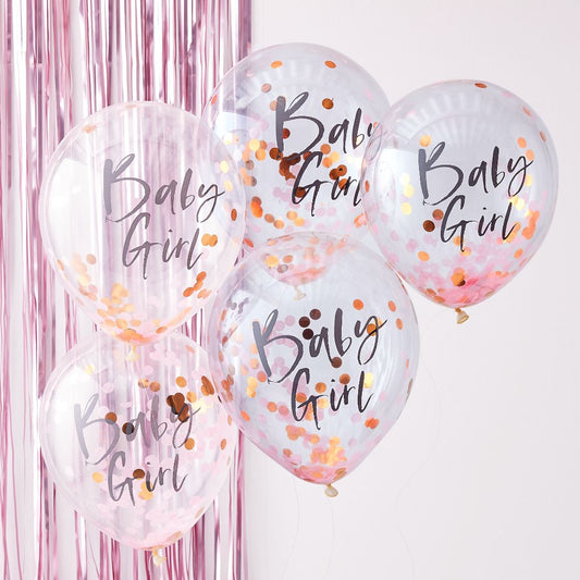 Baby Girl Pink Baby Shower Balloons