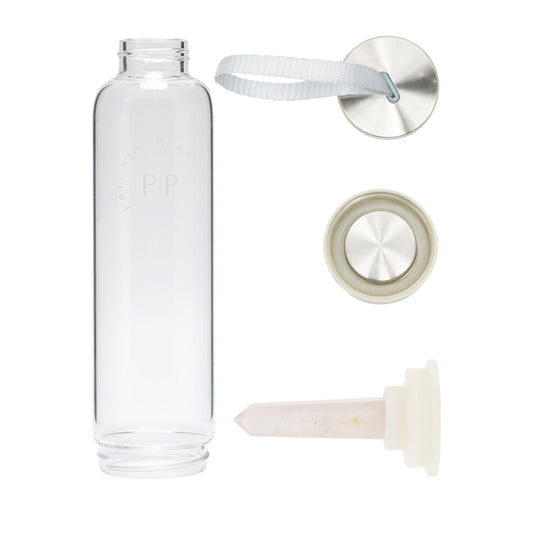 Rose Quartz 'Love' Interchangeable Crystal Water Bottle