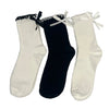3 Pack of Scallop Edge Bow Crew Socks