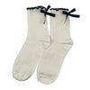 3 Pack of Scallop Edge Bow Crew Socks