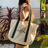 Green Varsity Large Tote Bag