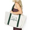 Green Varsity Large Tote Bag