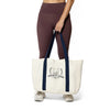 Navy Varsity Large Tote Bag