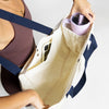 Navy Varsity Large Tote Bag