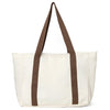Mocha Varsity Large Tote Bag