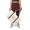 Mocha Varsity Large Tote Bag