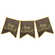  Hajj Mubarak Banner - Black & Gold